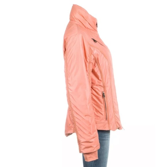 A diamond in the snow ski jacket 10 large coral peach shimmer shiny fitted L - Picture 3 of 7